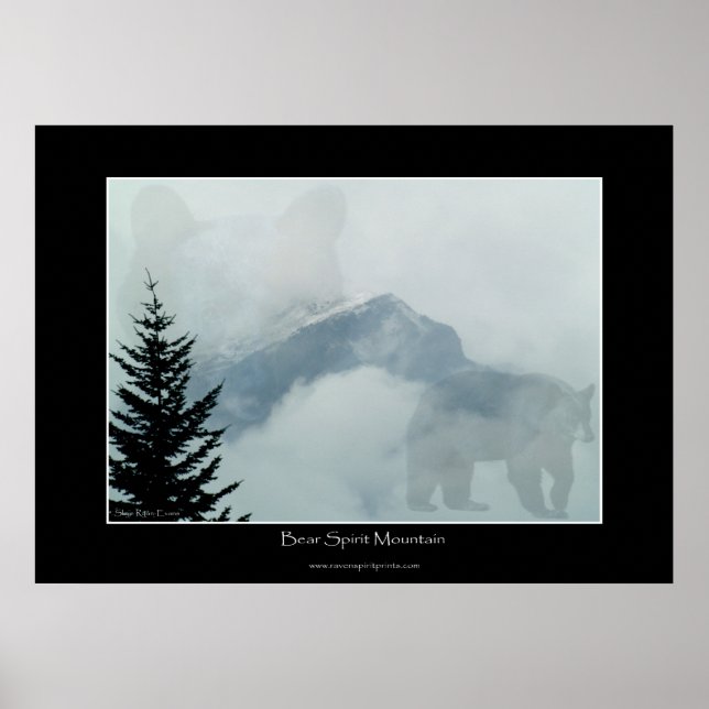 Bear Spirit Mountain Foto Art Poster (Vorne)