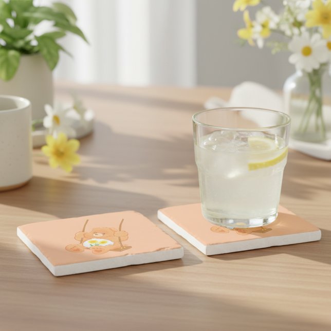 Bear Stone Coaster Steinuntersetzer (Von Creator hochgeladen)