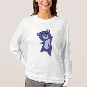 Bear Teddy Bear Little Bär Blaue sonnige Tiere für T-Shirt