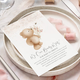 Bear & The Bee Baby Dusche Einladung