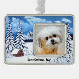 Bear the Malshi Winter WonderOrnament Rahmen-Ornament Silber