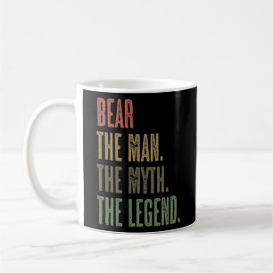BEAR the Man the Myth the LEGEND FUNNY Mens Boys Kaffeetasse