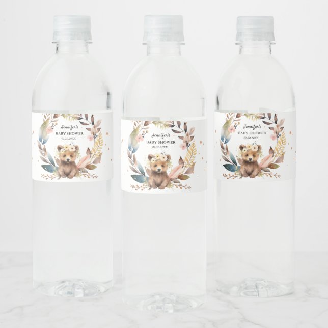 Bear Theme Gender Neutral Baby Dusche (Flaschen)