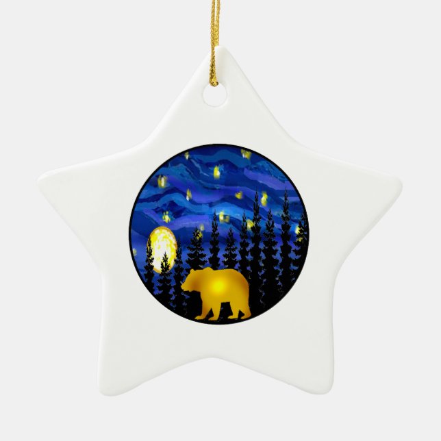 bear this night keramik ornament (Vorne)