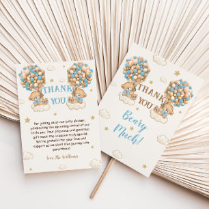 Bear Twin Boys Douche Pastel Blue Beige Merci