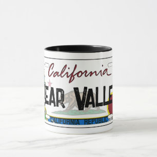 Bear Valley California-Flagge Kennzeichen Tasse