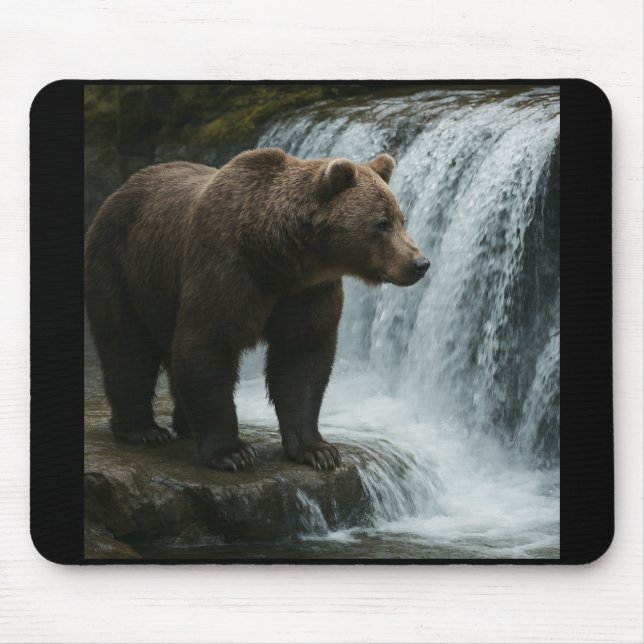 Bear Waterfall Mouse Pad Mousepad (Vorne)