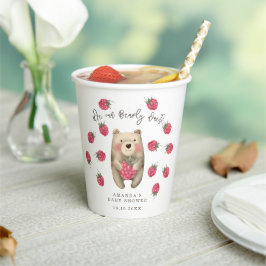 Bear - we can bearly wait baby shower pappbecher