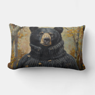 Bear Wear Sweater im Herbst Throw Kissen