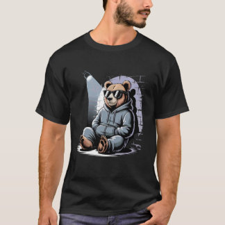 Bear Wearing Sunglasses Wildlife Forest Bear Anima T-Shirt