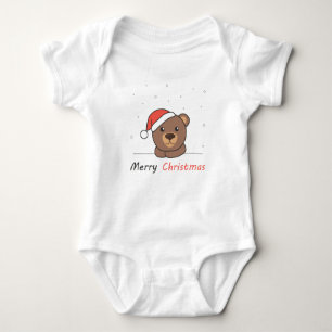 Bear Weihnachtsschnee Wintertiere Bären Baby Strampler