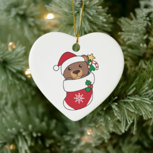 Bear Weihnachtsschnee Wintertiere Bären Keramik Ornament