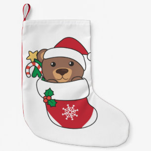 Bear Weihnachtsschnee Wintertiere Bären Kleiner Weihnachtsstrumpf