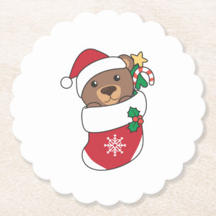 Bear Weihnachtsschnee Wintertiere Bären Untersetzer
