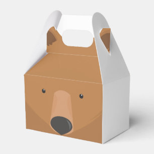 Bear White Brown Animal Geschenkschachtel