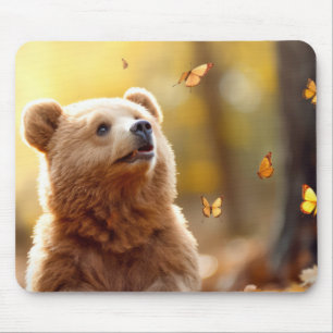 Bear Wild Animal Tranquil Friedlich Mousepad