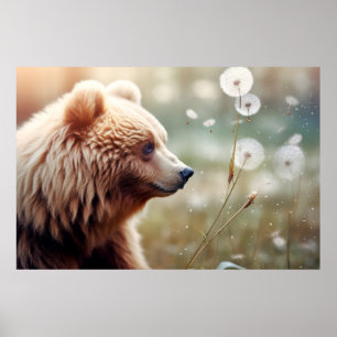 Bear Wild Animal Tranquil Friedlich Poster