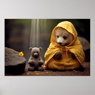 Bear Wild Animal Tranquil Friedlich Poster