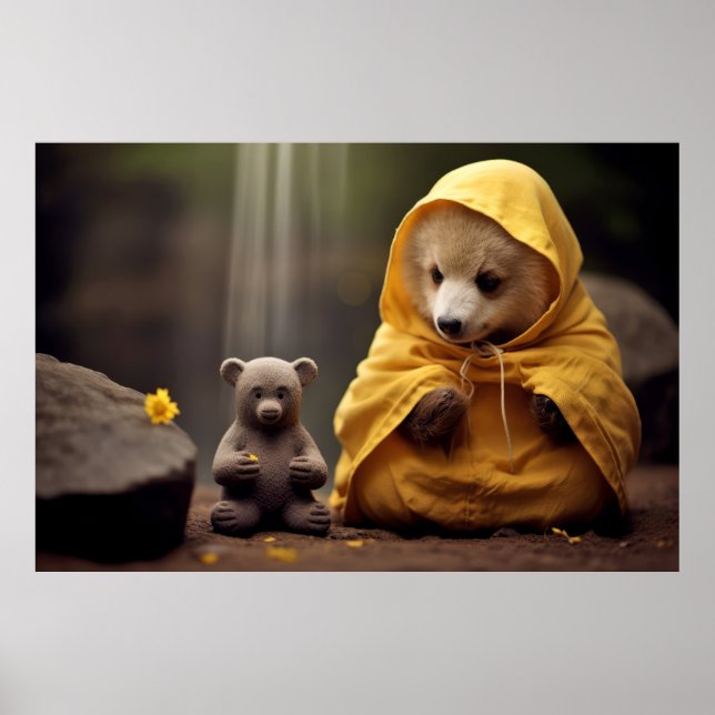 Bear Wild Animal Tranquil Friedlich Poster (Vorne)
