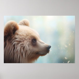 Bear Wild Animal Tranquil Friedlich Poster