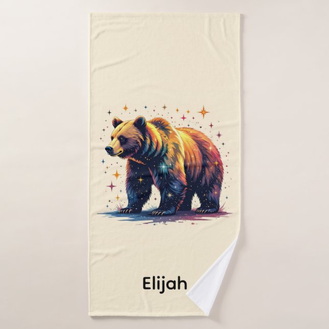 Bear With Stars (Serviette de bain)
