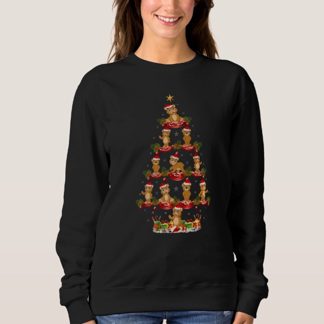 Bear  Xmas Holiday Santa Bear Christmas Tree Sweatshirt (Vorderseite)