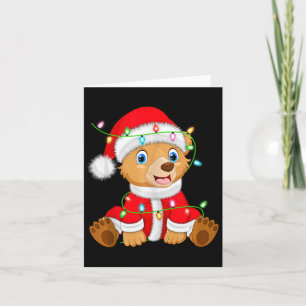 Bear Xmas Licht Weihnachtskostüm Bären Weihnachten Karte