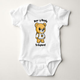Bear-y Bereit zum Entdecken! Niedlicher Bär Baby Strampler