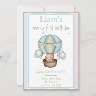 Bear-y-Geburtstag für Junge Einladung