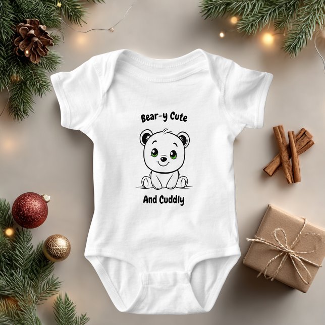 Bear-y-Niedlich und Cudly Baby Bear Design Baby Strampler (Von Creator hochgeladen)