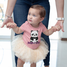 BEAR-Y-NIEDLICHER PANDA-BÄRENPINK (VOR UND ZURÜCK) BABY STRAMPLER