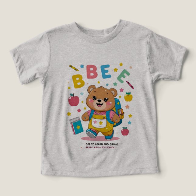 Bear-y-ready for school - Niedlicher Kindergarten  (Design Vorderseite)