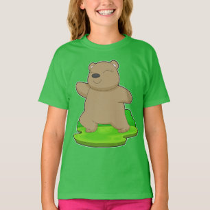 Bear Yoga Fitness Gymnastik T-Shirt