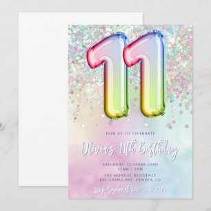 Bearbeitbar 11. Geburtstag Einladung Vorlage Regen