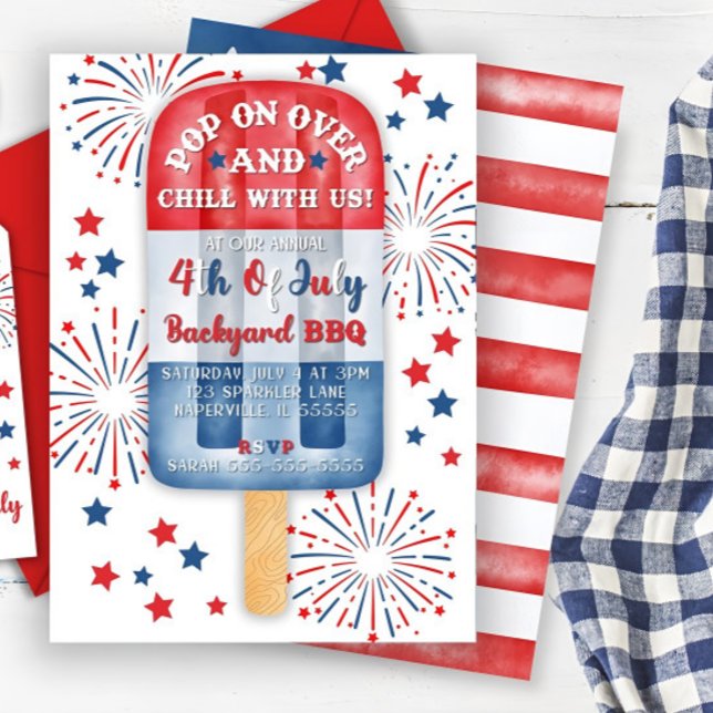 Bearbeitbar 4. Juli Party Amerikanische Unabhängig Einladung (Von Creator hochgeladen)