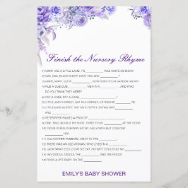 Bearbeitbar Beenden Sie das Kinderzimmer-Rhyme mit