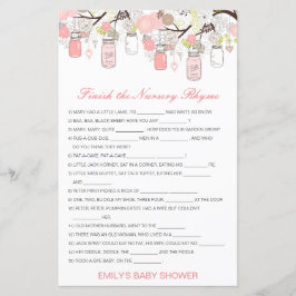 Bearbeitbar Beenden Sie das Kinderzimmer-Rhyme mit