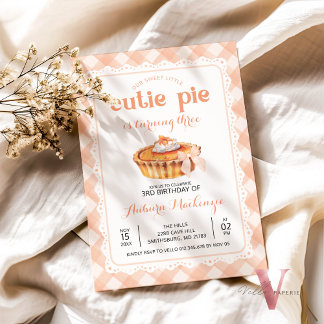 Bearbeitbar JEDES ALTER Sweet Süsse Pie Birthday P Einladung