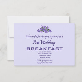 Bearbeitbar Lila Campunala Post Hochzeitstreffen RSVP Karte