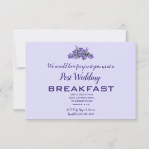 Bearbeitbar Lila Campunala Post Hochzeitstreffen RSVP Karte