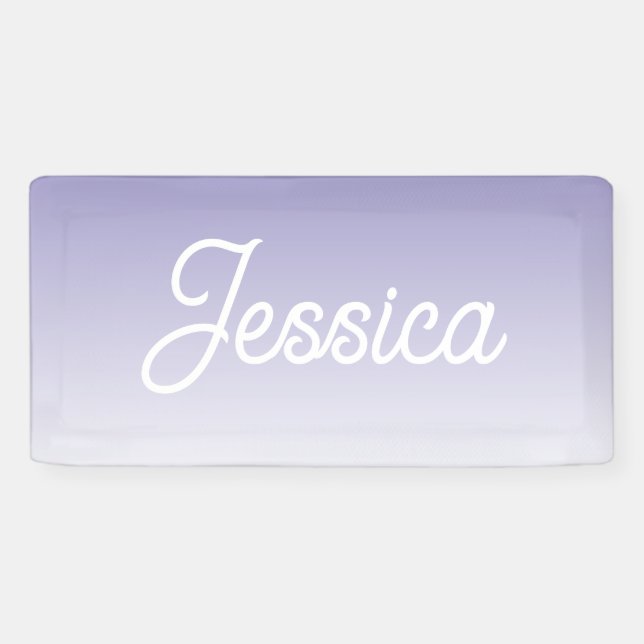 (Bearbeitbar) Lila FarbOmbre und Text Banner (Horizontal)