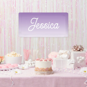 (Bearbeitbar) Lila Ombre & Ihr Text Banner