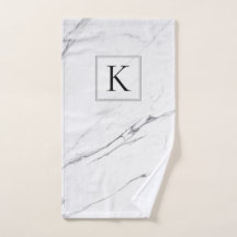 Bearbeitbar Marmormonogramm Handtuch