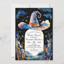 Bearbeitbar Simple Wizard Hat Baby Showdusche