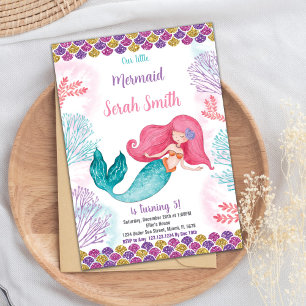 Bearbeitbar unter Sea Party Card mit Ocean Theme Einladung