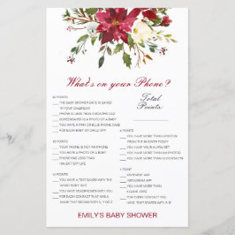 Bearbeitbar Was ist auf Ihrem Handy Baby Shower Ga