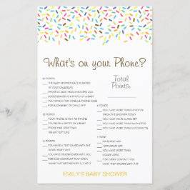 Bearbeitbar Was ist auf Ihrem Handy Baby Shower Ga