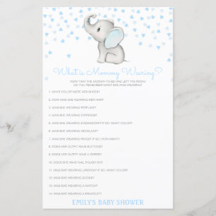 Bearbeitbar Was Mommy mit Baby Shower Game trägt