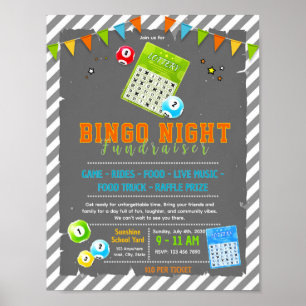 Bearbeitbare Bingo-Fundraising-Flugblatt Poster