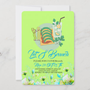 Bearbeitbare Brunch-Einladung, Lass uns Brunch-Ein Einladung